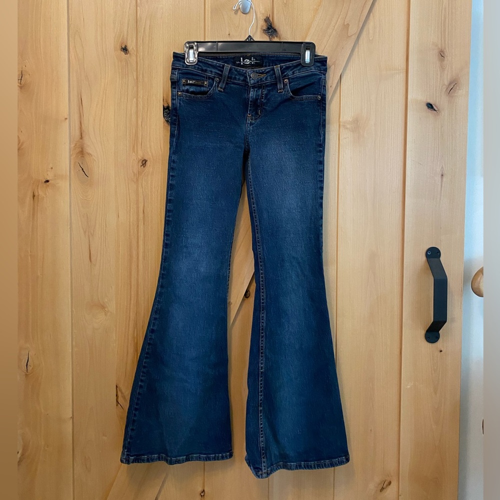Vintage LEI denim flare jeans. 70s style, size 1. Low waisted jeans